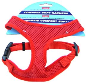 Coastal Pet Comfort Soft Adjustable Harness - Red - Small - 5/8" Wide (Girth Size 19"-23")