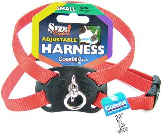 Coastal Pet Size Right Nylon Adjustable Harness - Red - Small - (Girth Size 18"-24")