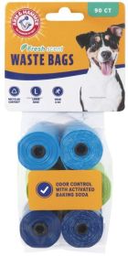 Arm and Hammer Dog Waste Refill Bags Fresh Scent Assorted Colors - 90 count