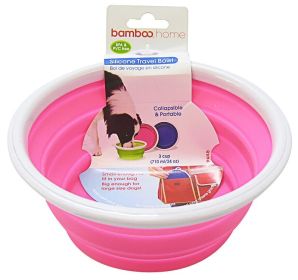 Bamboo Silicone Travel Bowl - Assorted - 3-Cup Tray