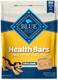 Blue Buffalo Health Bars Dog Biscuits - Baked with Bananas & Yogurt - 16 oz