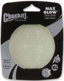 Chuckit Max Glow Ball - X-Large Ball - 3.5" Diameter - 1 Pack