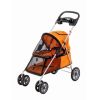 Foldable Dog Stroller Shockproof  Wheels Water Resistant with Double Cap Holder & Food Tray