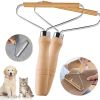 Pet Hair Remover Brush For Dogs; Dog Hair Removal Brush With Wood Handle For Clothes; Blankets