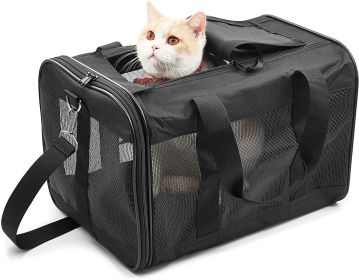 ScratchMe Pet Travel Carrier Soft Sided Portable Bag for Cats, Small Dogs, Kittens or Puppies, Collapsible, Durable, Airline Approved, Travel Friendly