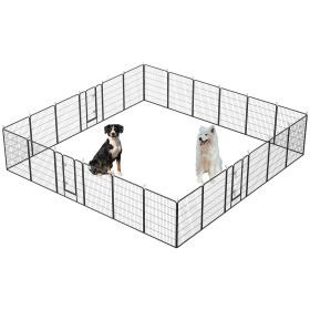 Dog Playpen Foldable 24 Panels Dog Pen 40" Height Pet Enclosure Dog Fence Outdoor with Lockable Door for Large/Medium/Small Dogs,Puppy Playpen,RV,Camp