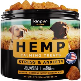 Natural Calming Chews for Dogs with Hemp Oil and Valerian Root Aid during Fireworks Thunderstorms Hip and Joint Health Duck Flavored Dog Calming Treat