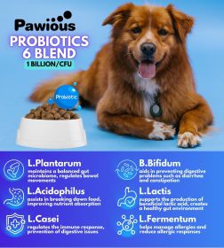 Probiotics for Dogs Digestive Enzymes Gut Flora Digestive Health Immune System Diarrhea Support Itchy Skin Allergies Pumpkin Flaxseed Meal Papaya Powd
