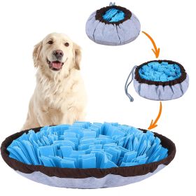 Adjustable Snuffle Foraging mat Dog Mental Puzzle Interactive Stimulation Toys for Smell Training and Slow Eating Stress Relief for Feeding Dog