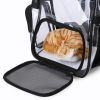 Transparent Pet Backpack Carrier for Small Dogs with Breathable Mesh Window