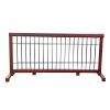 Wooden dog gate, free standing wire mesh pet gate, expandable,MAHOGANY