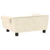 Dog Sofa Cream 28.3"x17.7"x11.8" Plush