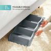 Foldable Dog Pet Steps with 4-Step Design and Non-Slip Treads, Medium