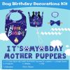 Dog Birthday Bandana Hat Set Dog Birthday Party Supplies Cute Dog Birthday Banner Decoration