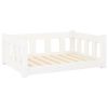 Dog Bed White 29.7"x21.9"x11" Solid Wood Pine