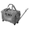Dog Carrier with Wheels Airline Approved Rolling Pet Carrier with Telescopic Handle Shoulder Strap