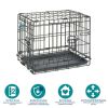 Dog Crate | Newly Enhanced MidWest iCrate XXS Folding Metal Dog Crate | Divider Panel, Floor Protecting Feet, Leak-Proof Dog Pn | , 18L x 12W x 14H, T
