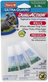 Hartz UltraGuard Dual Action Topical Flea and Tick Prevention for Very Small Dogs (5 - 14 lbs)