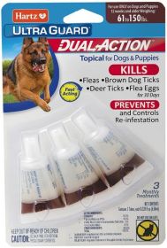 Hartz UltraGuard Dual Action Topical Flea and Tick Prevention for Large Dogs (61 - 150 lbs)