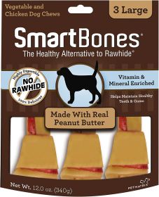 SmartBones Rawhide Free Peanut Butter Bones Large