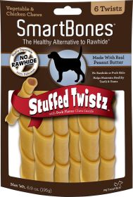 SmartBones Stuffed Twistz Chicken and Peanut Butter Rawhide Free Dog Chew