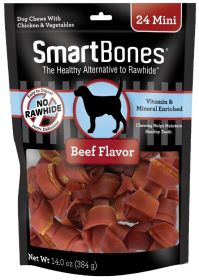 SmartBones Rawhide Free Beef Bones Mini