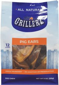 Grillerz All Natural Pig Ears Dog Chew Treats