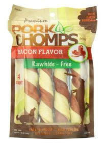 Pork Chomps Bacon Flavor Porkskin Twists Large