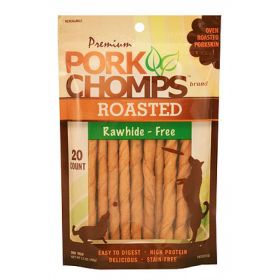 Pork Chomps Premium Pork Chomps Roasted Rawhide-Free Porkskin Twists Small