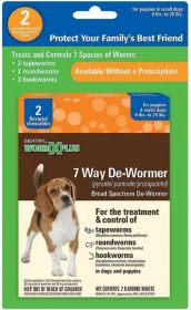 Sentry Worm X Plus 7 Way De-Wormer Broad Spectrum for Puppies and Small Dogs