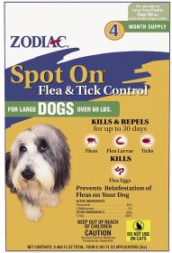 Zodiac Spot On Flea and Tick Control for Large Dogs