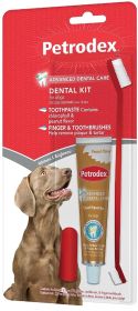 Sentry Petrodex Dental Kit for Dogs Peanut Butter Flavor (size: 1 count)