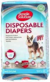 Simple Solution Disposable Diapers (size: Medium - 12 count)