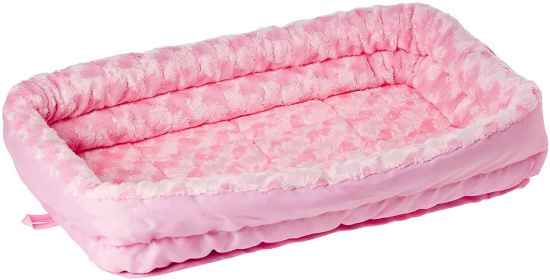 MidWest Double Bolster Pet Bed Pink (size: X-Small - 1 count)