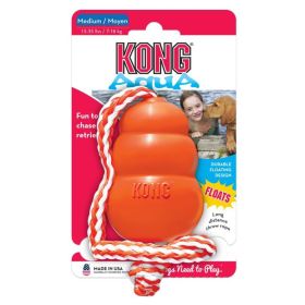 KONG Aqua Floating Dog Toy with Rope (size: Medium - 1 count)