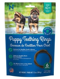 N-Bone Puppy Teething Rings Salmon Flavor (size: 6 count)