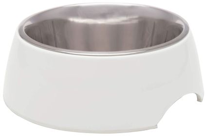 Loving Pets Ice White Retro Bowl (size: Medium - 1 count)