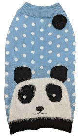 Fashion Pet Panda Dog Sweater Blue (size: Medium - 1 count)