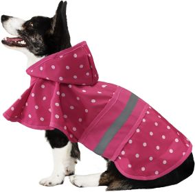 Fashion Pet Polka Dot Dog Raincoat Pink (size: Small - 1 count)